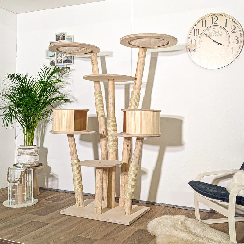 Naturkratzbaum C0055 Kratzbaum Natur Holz Design 180 cm hoch Katzenbaum