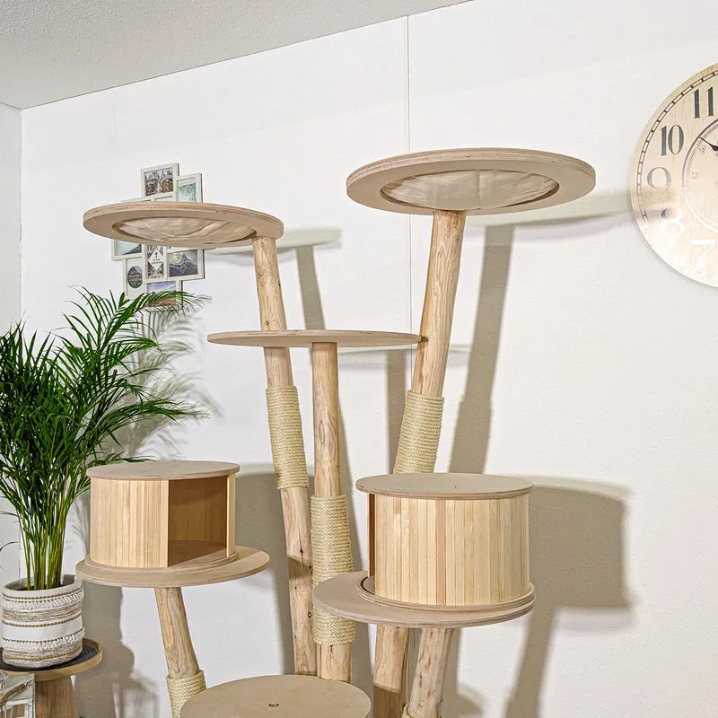 Naturkratzbaum C0055 Kratzbaum Natur Holz Design 180 cm hoch Katzenbaum