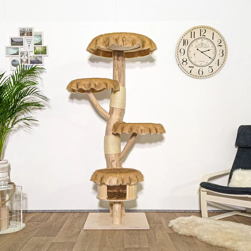 Naturkratzbaum 4148 Kratzbaum Natur Holz Design 182 cm hoch Katzenbaum