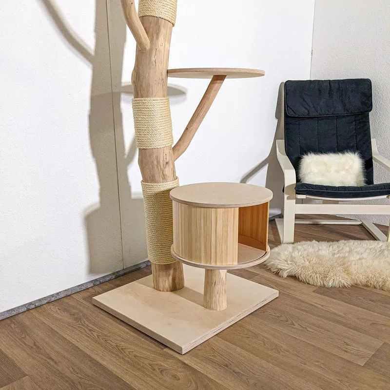 Naturkratzbaum 4148 Kratzbaum Natur Holz Design 182 cm hoch Katzenbaum