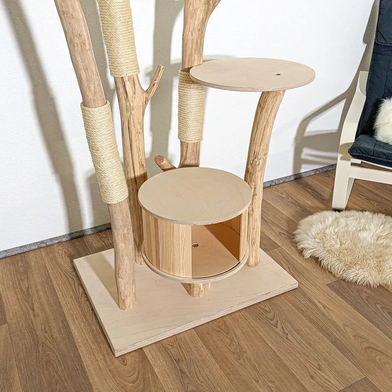 Naturkratzbaum 4147 Kratzbaum Natur Holz Design 195 cm hoch Katzenbaum