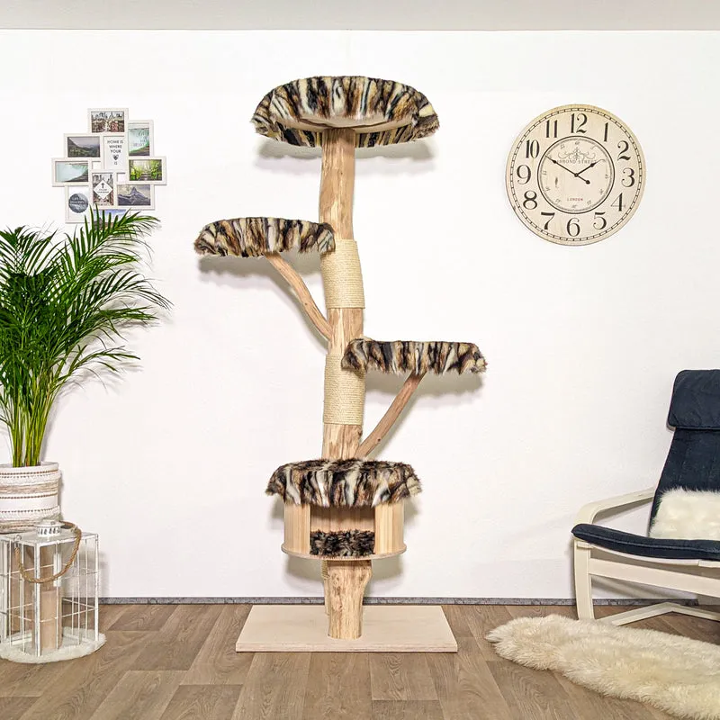 Naturkratzbaum 4146 Kratzbaum Natur Holz Design 198 cm hoch Katzenbaum