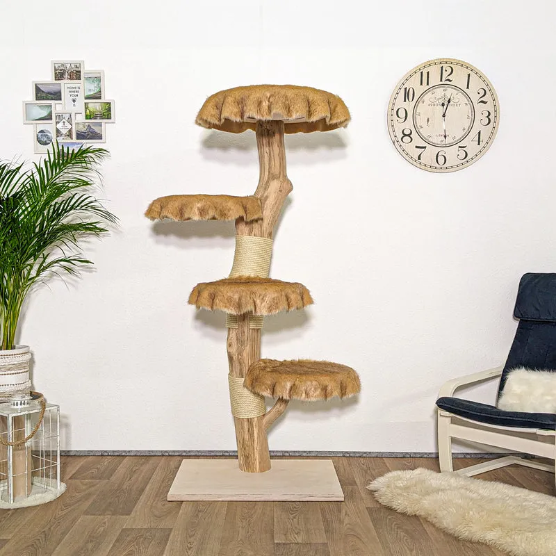 Naturkratzbaum 4144 Kratzbaum Natur Holz Design 177 cm hoch Katzenbaum