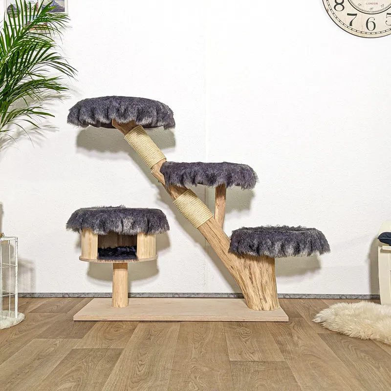 Naturkratzbaum 4143 Kratzbaum Natur Holz Design 108 cm hoch Katzenbaum