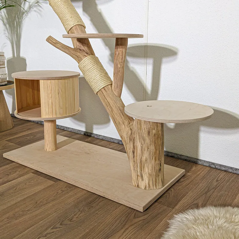 Naturkratzbaum 4143 Kratzbaum Natur Holz Design 108 cm hoch Katzenbaum