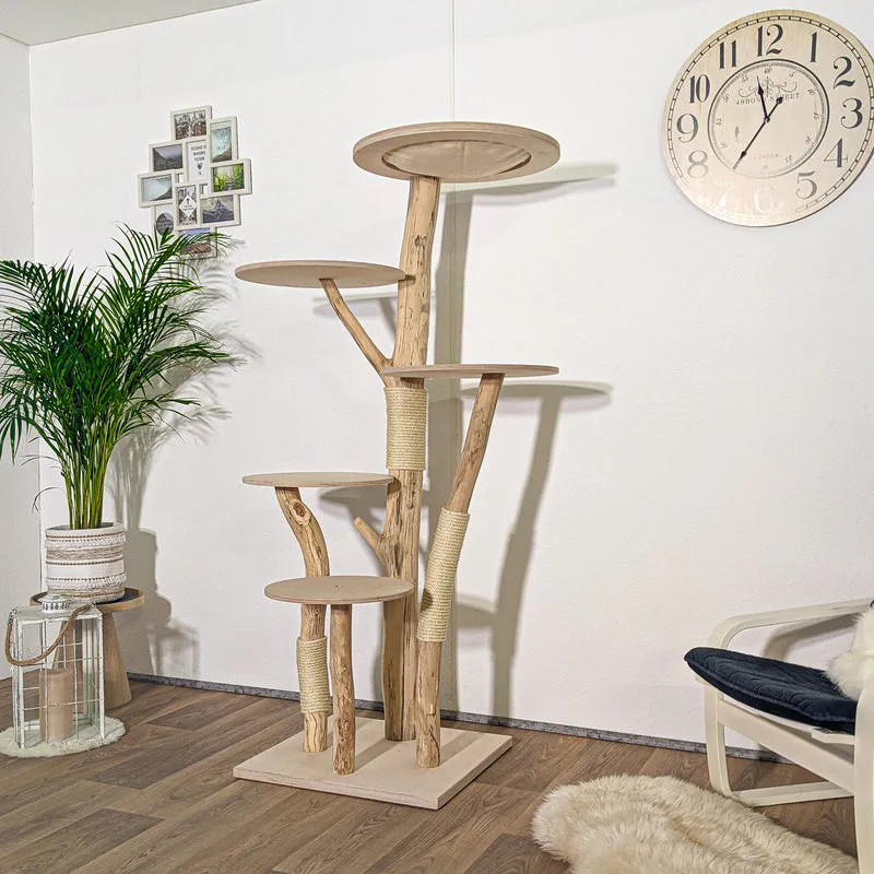 Naturkratzbaum 4141 Kratzbaum Natur Holz Design 175 cm hoch Katzenbaum