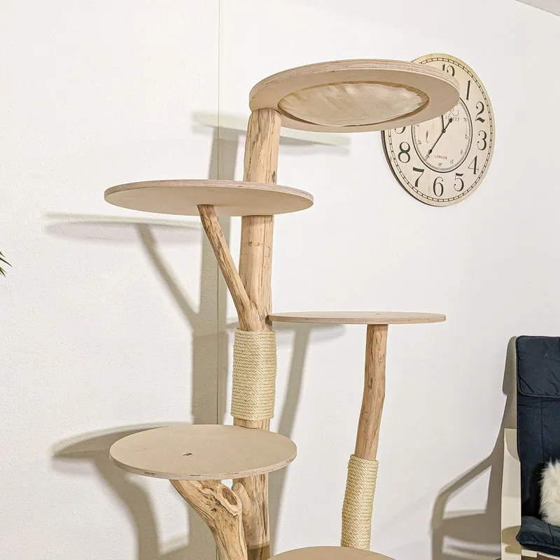 Naturkratzbaum 4141 Kratzbaum Natur Holz Design 175 cm hoch Katzenbaum