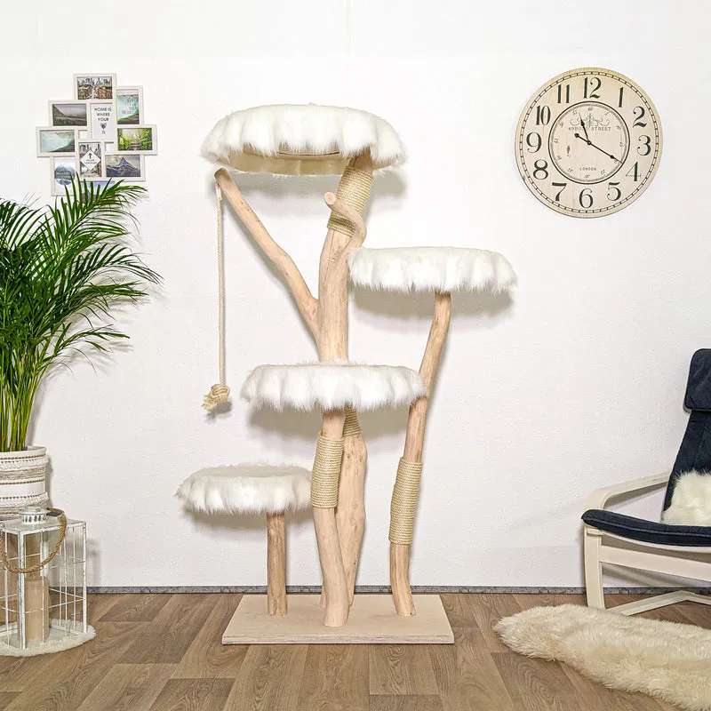 Naturkratzbaum 4140 Kratzbaum Natur Holz Design 175 cm hoch Katzenbaum