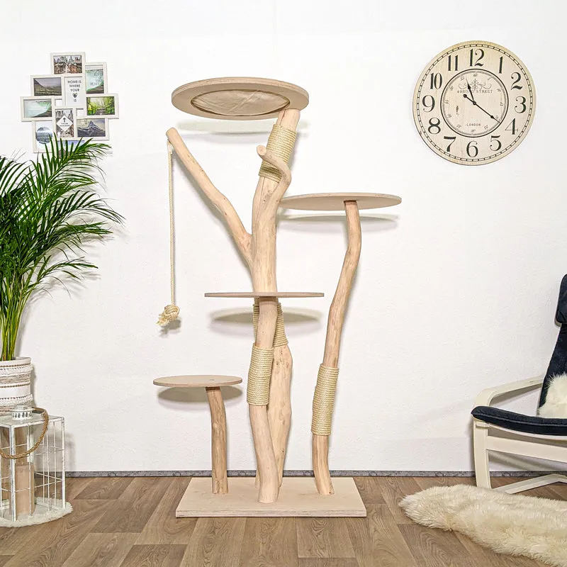 Naturkratzbaum 4140 Kratzbaum Natur Holz Design 175 cm hoch Katzenbaum