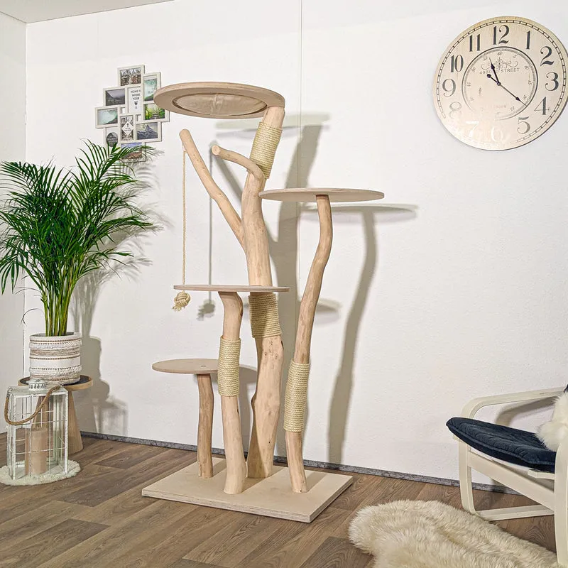 Naturkratzbaum 4140 Kratzbaum Natur Holz Design 175 cm hoch Katzenbaum