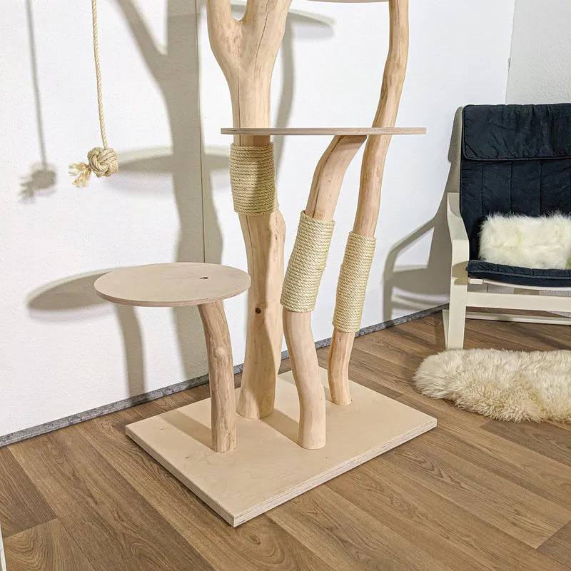 Naturkratzbaum 4140 Kratzbaum Natur Holz Design 175 cm hoch Katzenbaum