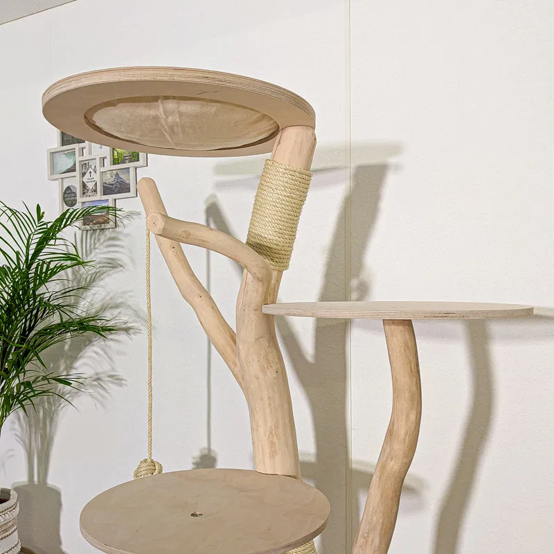 Naturkratzbaum 4140 Kratzbaum Natur Holz Design 175 cm hoch Katzenbaum
