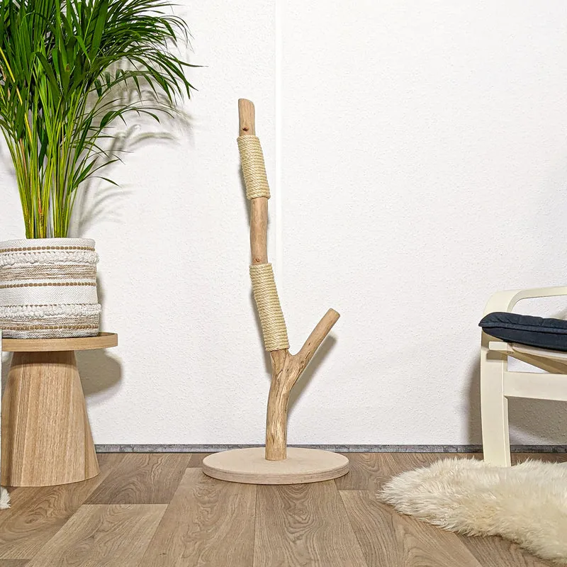 RESERVIERT - Kratzstamm 4138 Natur Holz Design Kratzbaum 105 cm hoch Naturkratzbaum