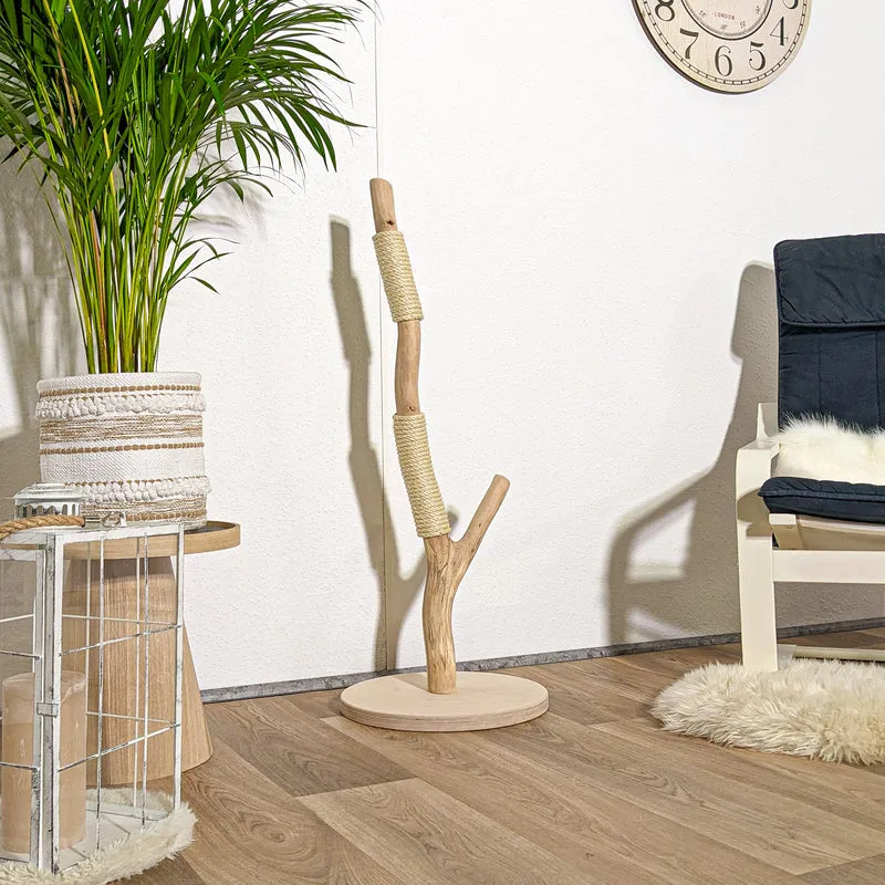 RESERVIERT - Kratzstamm 4138 Natur Holz Design Kratzbaum 105 cm hoch Naturkratzbaum