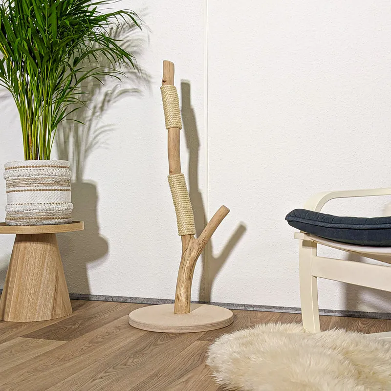 RESERVIERT - Kratzstamm 4138 Natur Holz Design Kratzbaum 105 cm hoch Naturkratzbaum