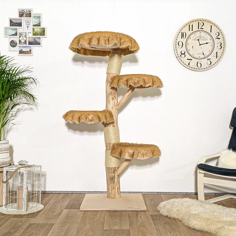 Naturkratzbaum 4127 Kratzbaum Natur Holz Design 163 cm hoch Katzenbaum