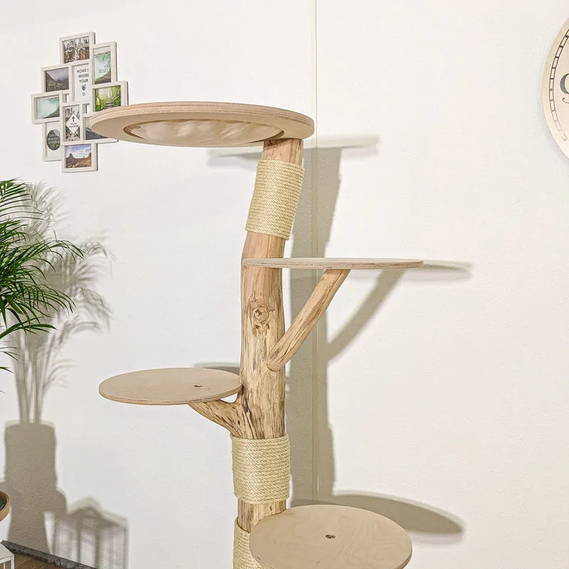 Naturkratzbaum 4127 Kratzbaum Natur Holz Design 163 cm hoch Katzenbaum