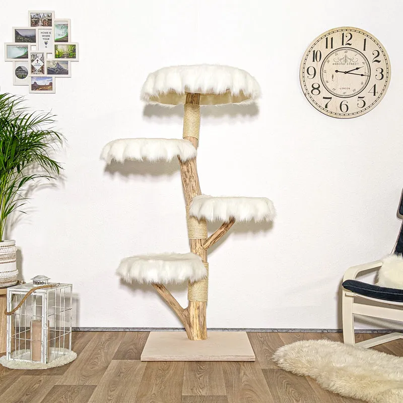 Naturkratzbaum 4126 Kratzbaum Natur Holz Design 157 cm hoch Katzenbaum