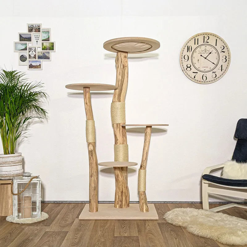 Naturkratzbaum 4121 Kratzbaum Natur Holz Design 175 cm hoch Katzenbaum