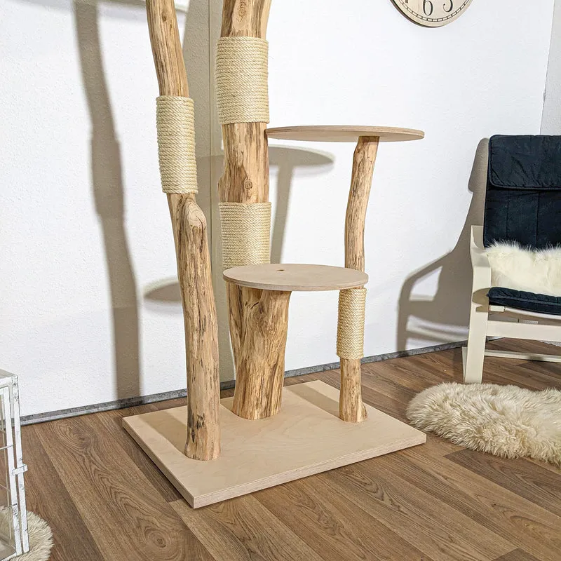 Naturkratzbaum 4121 Kratzbaum Natur Holz Design 175 cm hoch Katzenbaum