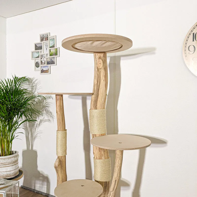 Naturkratzbaum 4121 Kratzbaum Natur Holz Design 175 cm hoch Katzenbaum