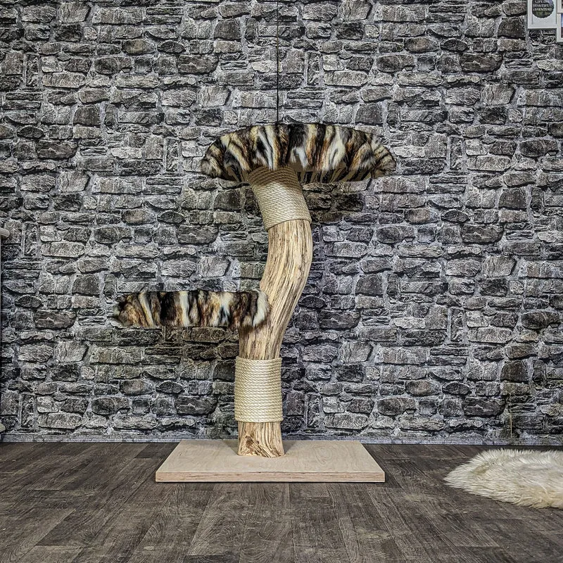 Naturkratzbaum 4116 Kratzbaum Natur Holz Design 100 cm hoch Katzenbaum