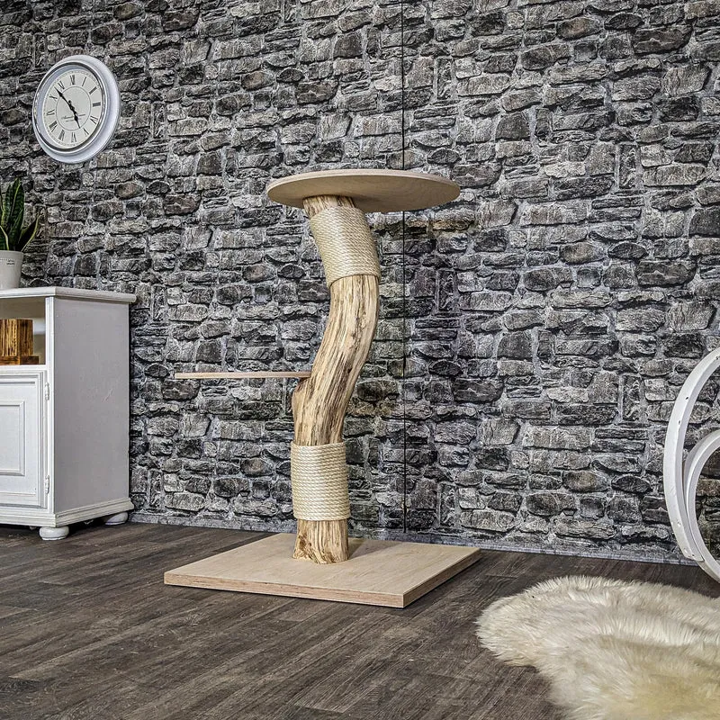 Naturkratzbaum 4116 Kratzbaum Natur Holz Design 100 cm hoch Katzenbaum