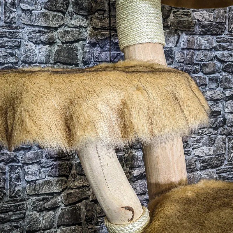Naturkratzbaum 4113 Kratzbaum Natur Holz Design 145 cm hoch Katzenbaum