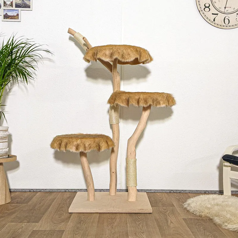 Naturkratzbaum 4109 Kratzbaum Natur Holz Design 150 cm hoch Katzenbaum