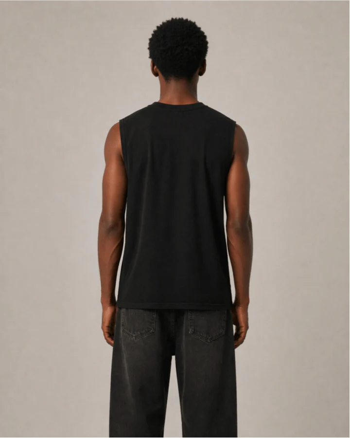 Dark Gothic Thorn Graphic Sleeveless T-Shirt