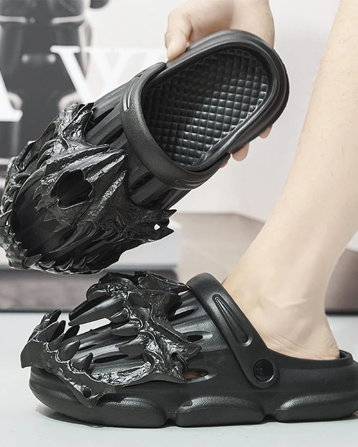 Gothic Dragon Skull EVA Slide Sandals