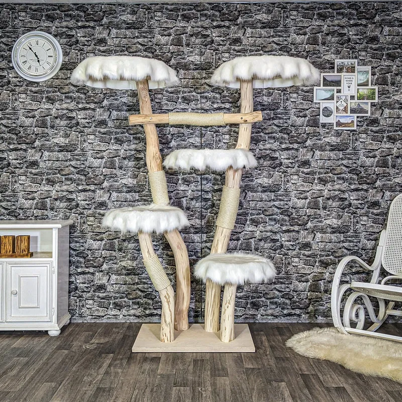 Naturkratzbaum 4097 Kratzbaum Natur Holz Design 185 cm hoch Katzenbaum