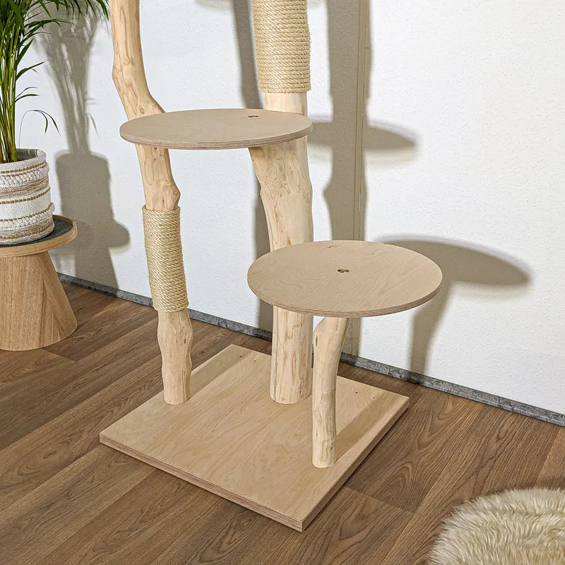 Naturkratzbaum 4096 Kratzbaum Natur Holz Design 145 cm hoch Katzenbaum
