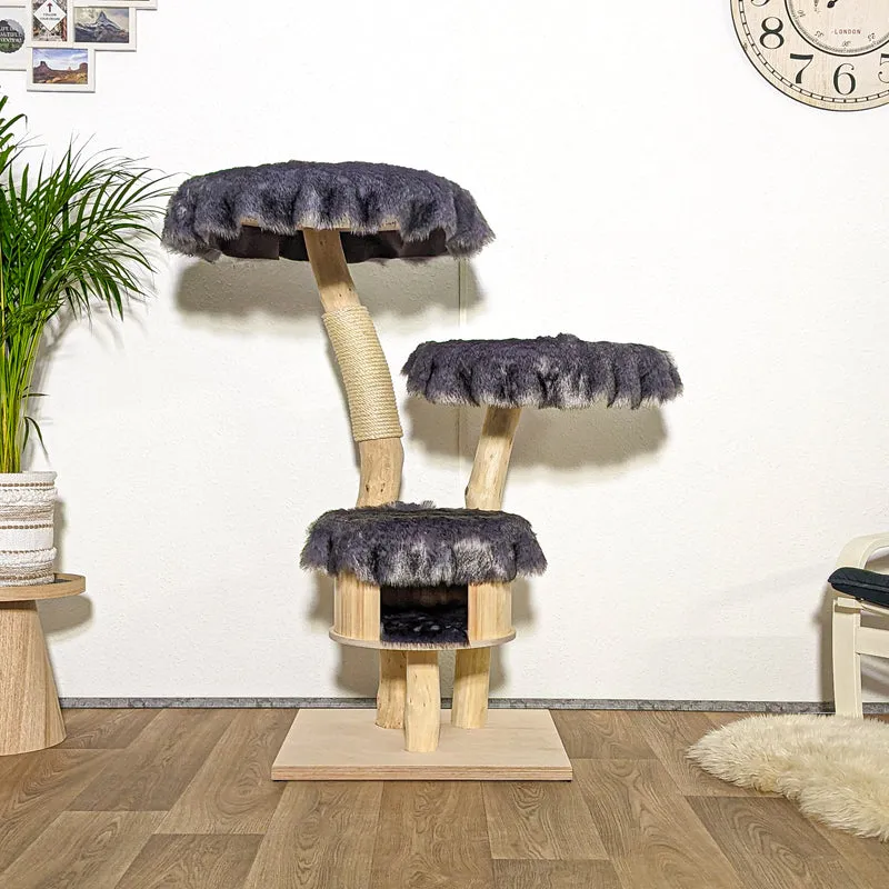 Naturkratzbaum 4079 Kratzbaum Natur Holz Design 123 cm hoch Katzenbaum