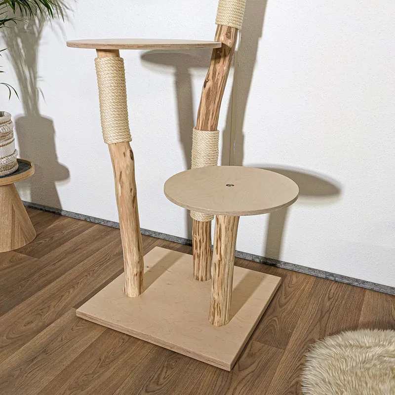 Naturkratzbaum 4084 Kratzbaum Natur Holz Design 135 cm hoch Katzenbaum