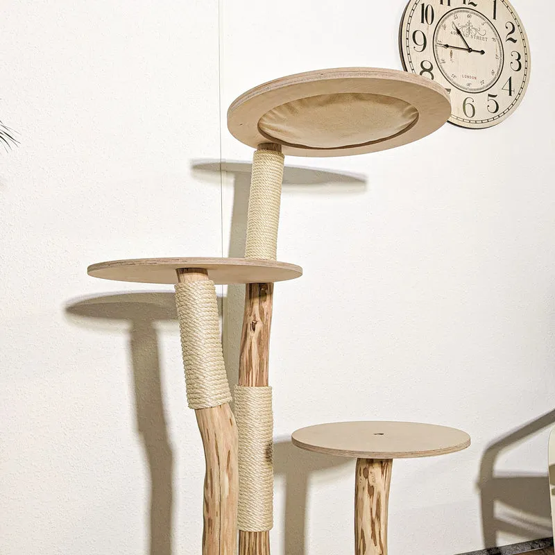 Naturkratzbaum 4084 Kratzbaum Natur Holz Design 135 cm hoch Katzenbaum