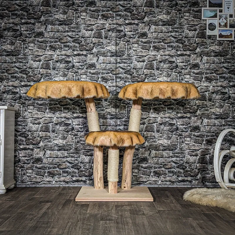 Naturkratzbaum 4073 Kratzbaum Natur Holz Design 95 cm hoch Katzenbaum