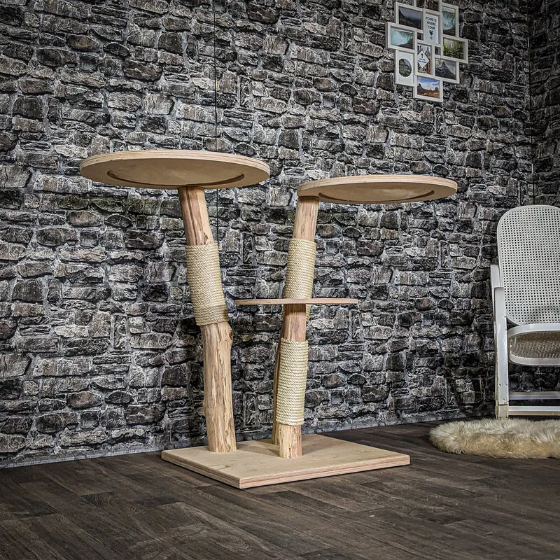 Naturkratzbaum 4073 Kratzbaum Natur Holz Design 95 cm hoch Katzenbaum