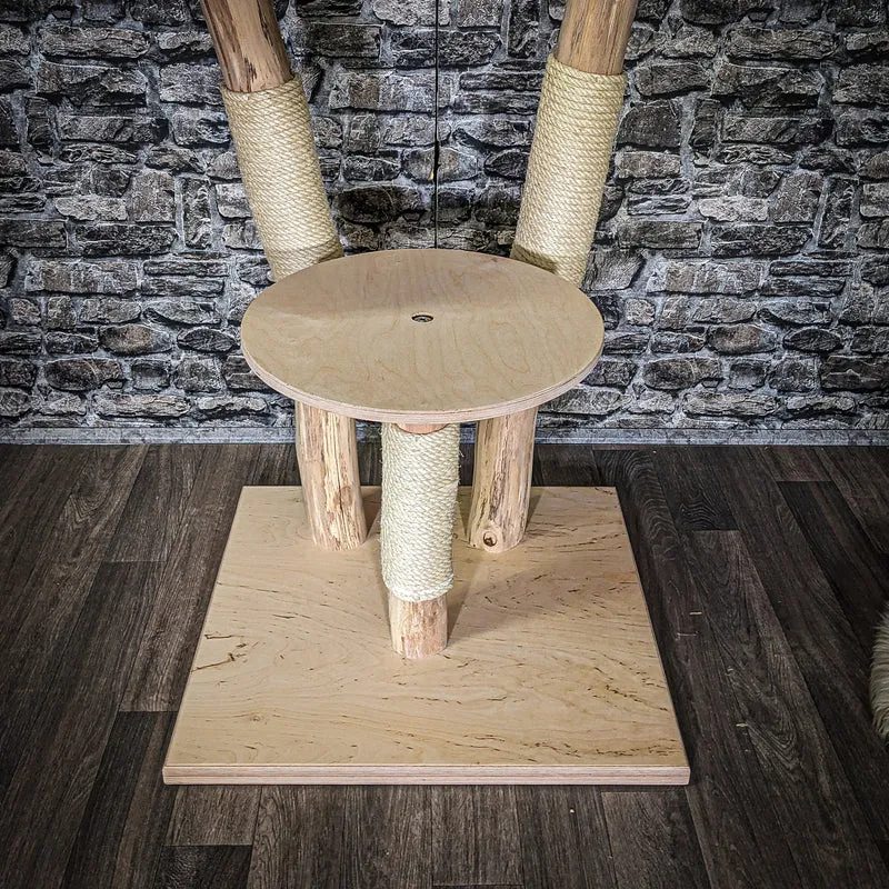 Naturkratzbaum 4073 Kratzbaum Natur Holz Design 95 cm hoch Katzenbaum