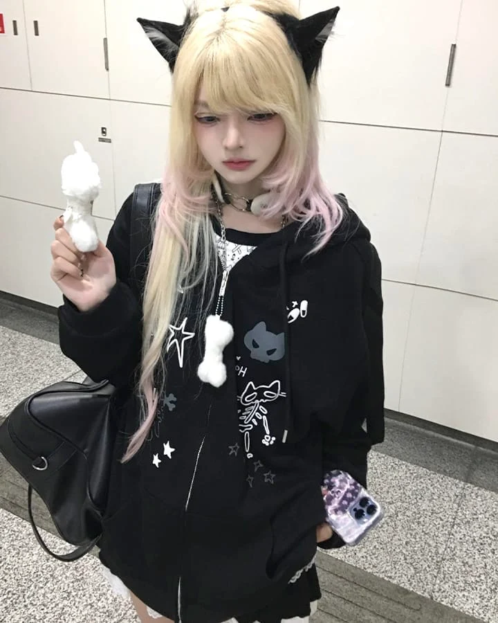American Style Graphic Hoodie Subculture