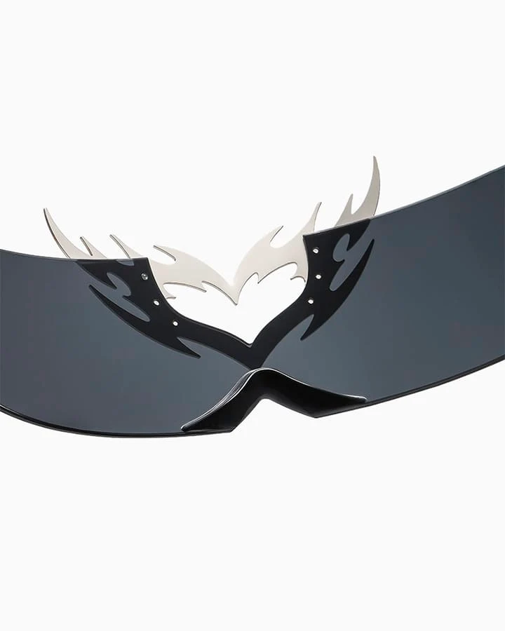 New Flame Heart Resin Sunglasses