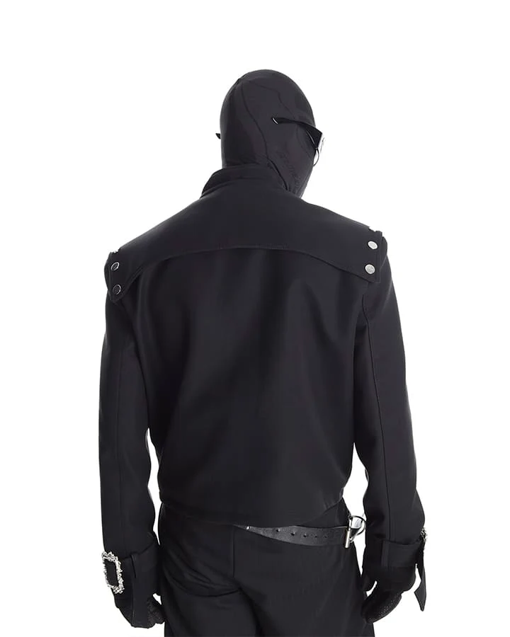 Gothic Buckle Strap Cropped Jacket