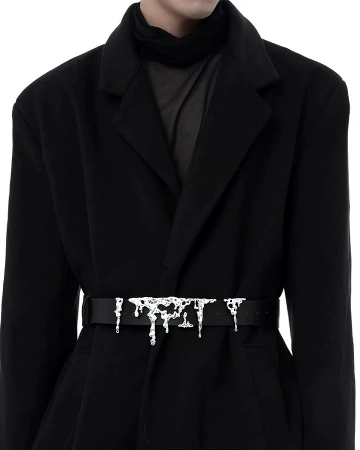New Lava Relief Leather Belt