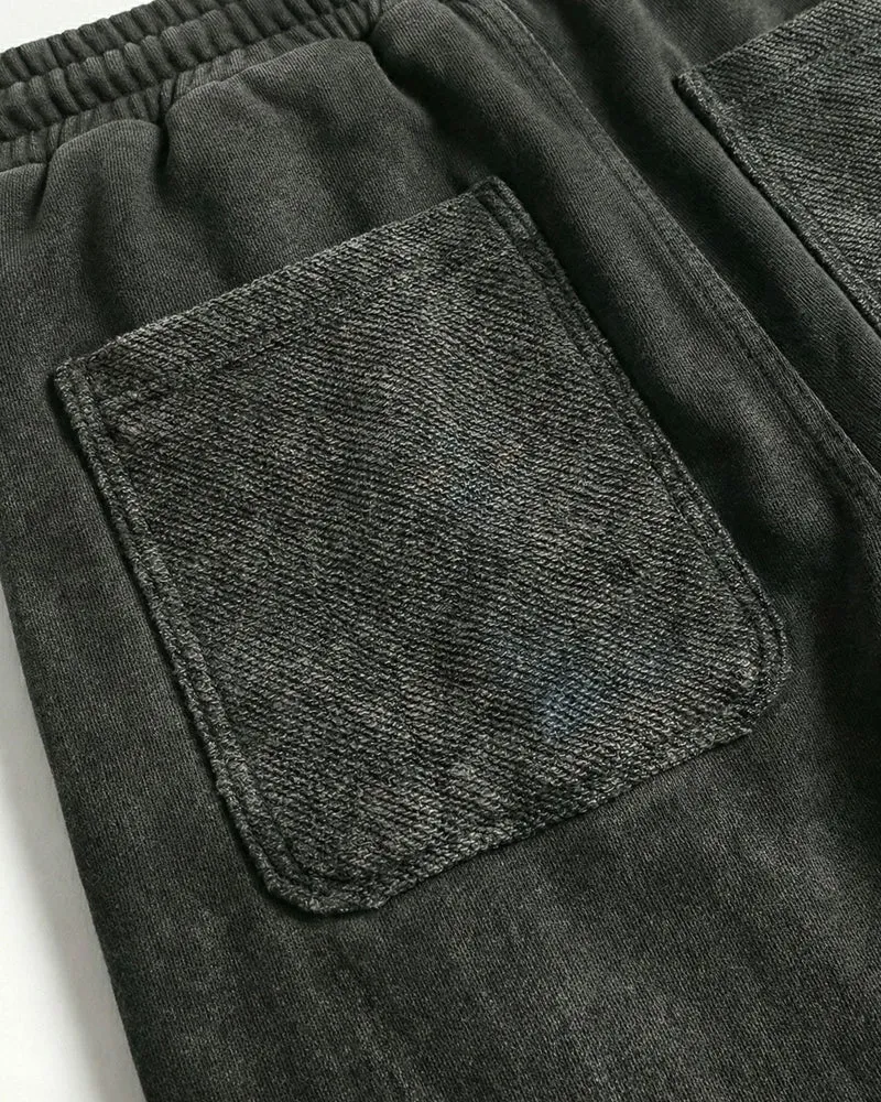 LOW SATURATION-Spring New Washed Zip Hem Sweatpants