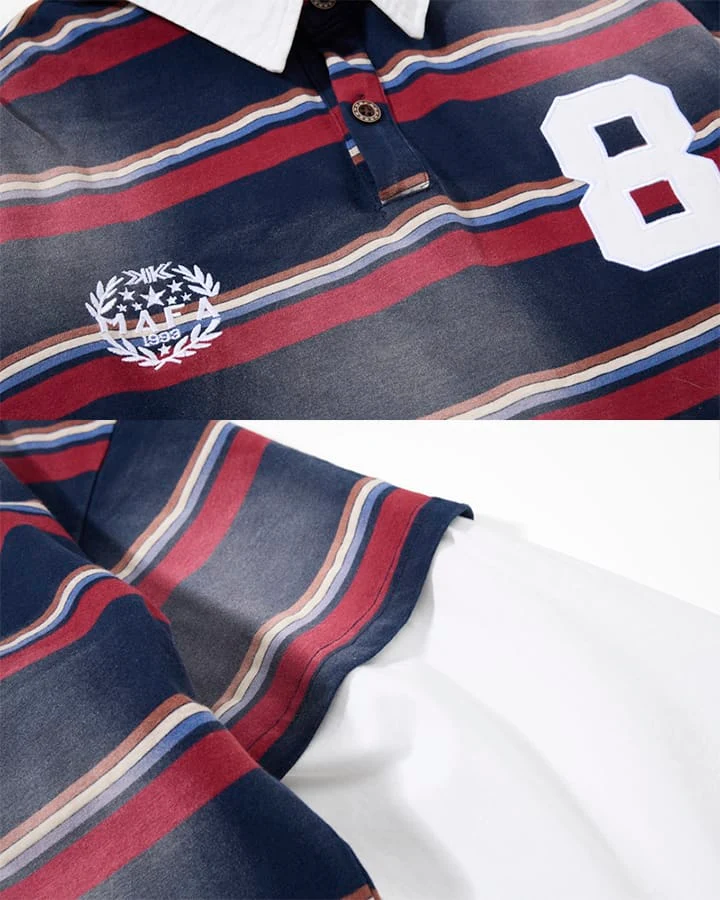 Layered Striped Long Sleeve T-Shirt