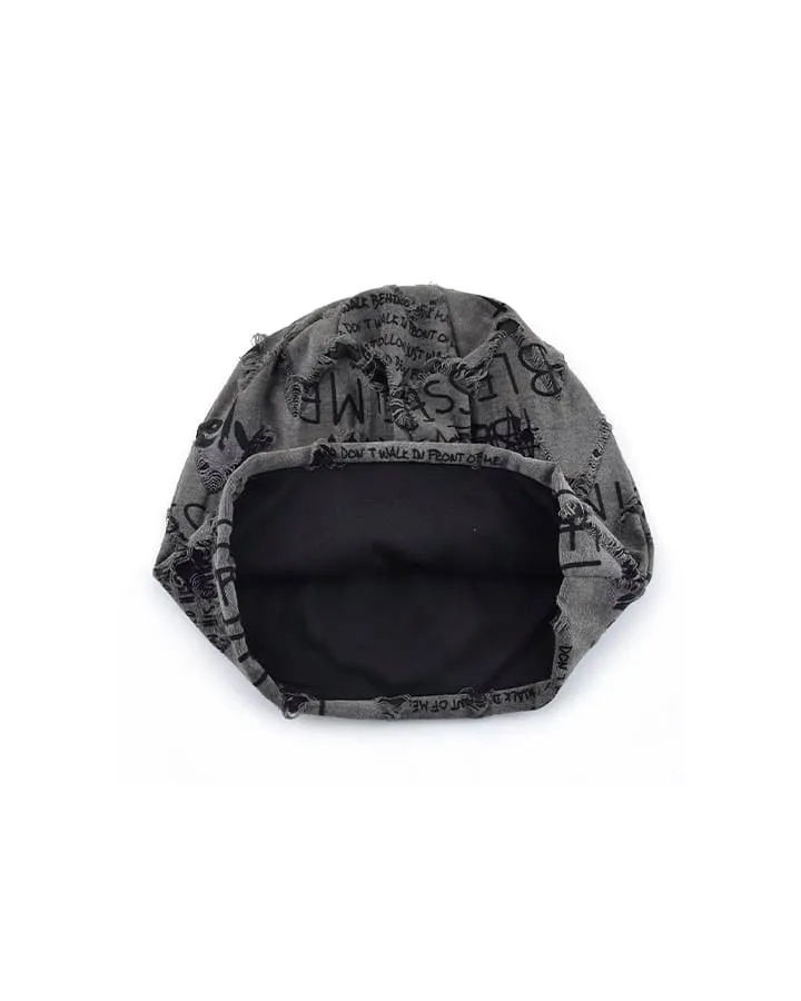 Graffiti Print Slouch Beanie