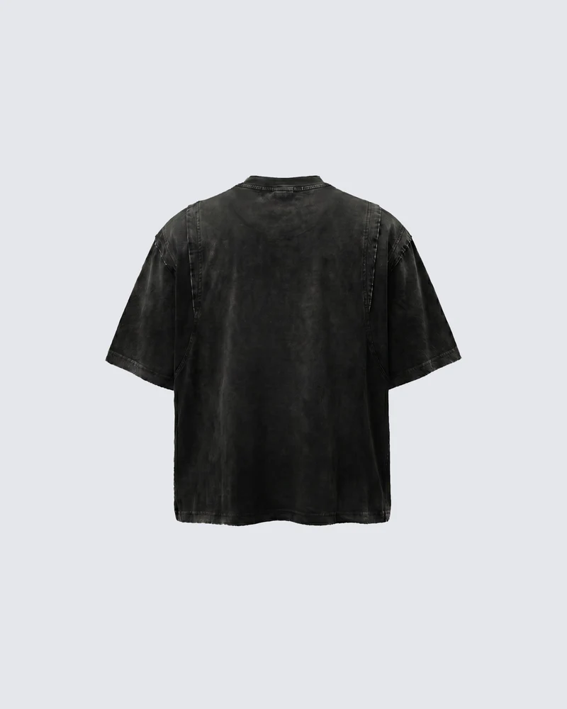 KIIKIO-Washed Vintage Graphic T-Shirt