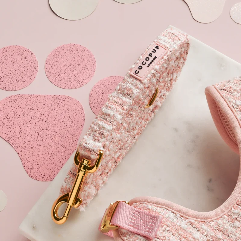 Leine-Rosa strukturierter Tweed
