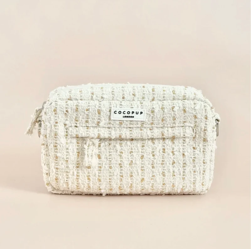 Hundetasche - Vanillefarbener struktur-Tweed