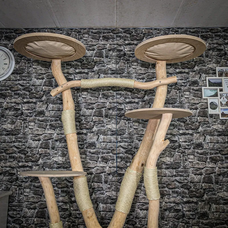 Naturkratzbaum 4056 Kratzbaum Natur Holz Design 200 cm hoch Katzenbaum